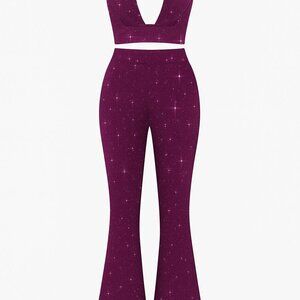 Purple Sparkle matching set with skirt attachment (Taylor Swift Concert Outfit)